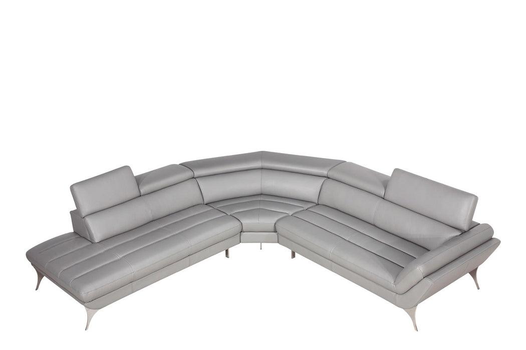 Vig Furniture - Divani Casa Graphite Modern Grey Leather Sectional Sofa - VGCA1541-GRY - GreatFurnitureDeal