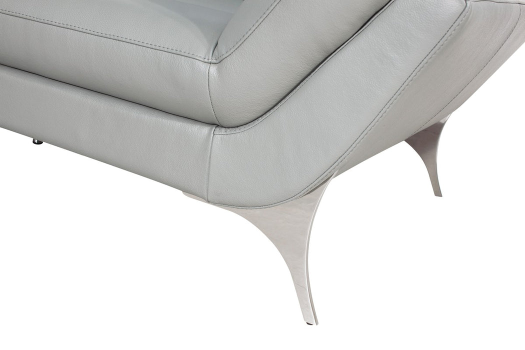 Vig Furniture - Divani Casa Graphite Modern Grey Leather Sectional Sofa - VGCA1541-GRY