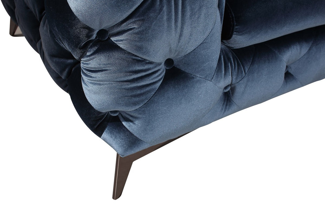 VIG Furniture - Divani Casa Delilah Modern Blue Fabric Sofa Set - VGCA1546-BLU - GreatFurnitureDeal
