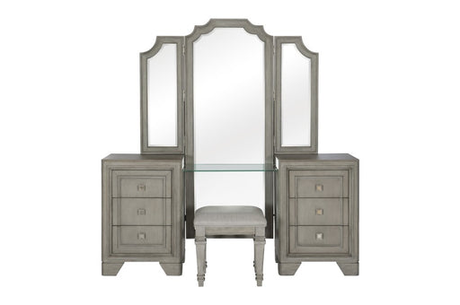 Homelegance - Colchester Vanity Dresser with Mirror in Driftwood Gray - 1546-15* - GreatFurnitureDeal