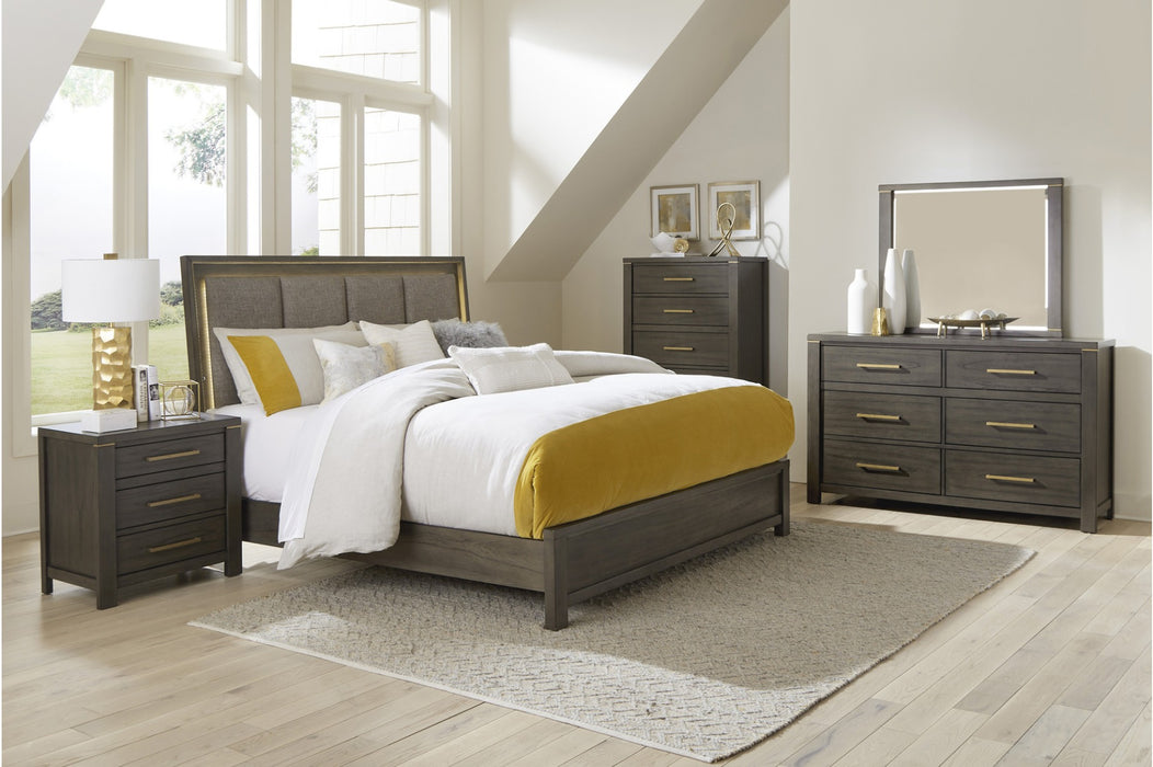 Homelegance - Scarlett 6 Piece Eastern King Bedroom Set In Brownish Gray - 1555K-1EK-6SET - GreatFurnitureDeal