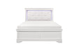 Homelegance - Lana California King Bed with LED Lighting in White - 1556WK-1CK* - GreatFurnitureDeal