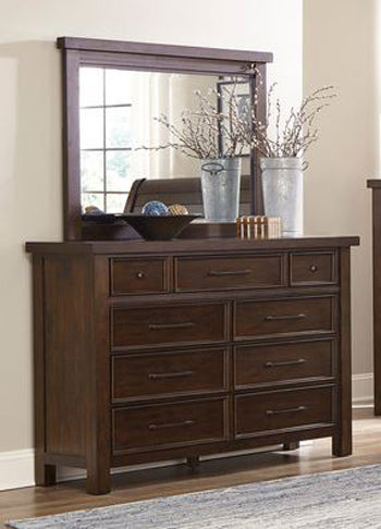 Homelegance - Logandale Dresser and Mirror in Brown - 1559-DM - GreatFurnitureDeal