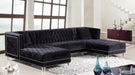 Meridian Furniture - Moda 3 Piece Sectional in Black - 631Black-Sectional - GreatFurnitureDeal