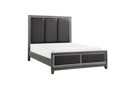 Homelegance - West End Queen Bed in Wire-Brushed Gray - 1566GY-1* - GreatFurnitureDeal