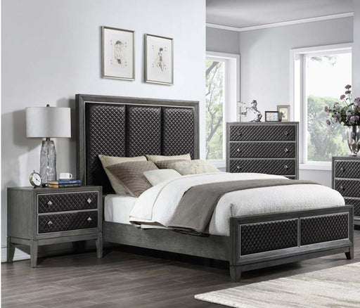 Homelegance - West End 3 Piece Queen Bedroom Set in Wire-Brushed Gray - 1566GY-1-3SET - GreatFurnitureDeal