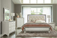 Homelegance - Salon Queen Bed in Pearl White Metallic - 1572W-Q - GreatFurnitureDeal