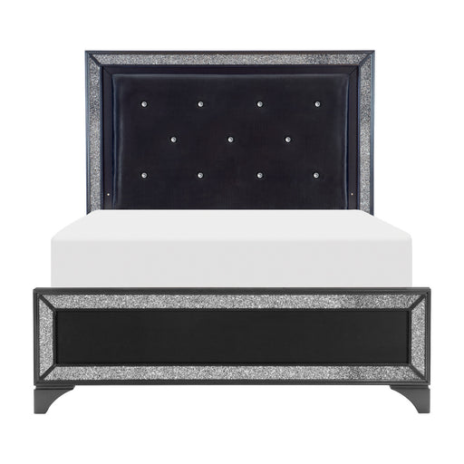 Homelegance - Salon California King Bed in Pearl Black Metallic - 1572BKK-1CK - GreatFurnitureDeal