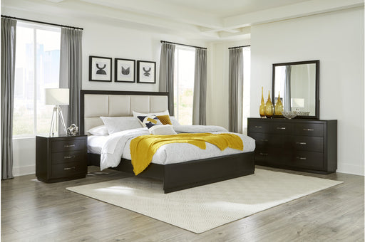 Homelegance - Hodgin 5 Piece Eastern King Platform Bedroom Set in Dark Charcoal - 1575K-1EK-5SET - GreatFurnitureDeal