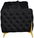 Meridian Furniture - Kingdom Velvet Sofa in Black - 695Black-S - GreatFurnitureDeal