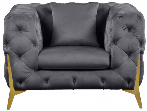 Meridian Furniture - Kingdom Chair in Grey - 695Grey-C - GreatFurnitureDeal
