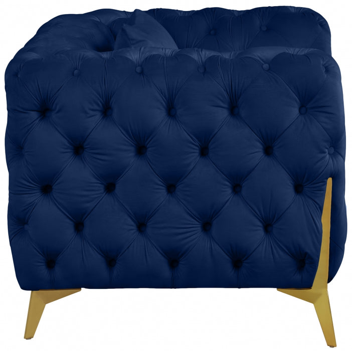 Meridian Furniture - Kingdom Chair in Navy - 695Navy-C - GreatFurnitureDeal