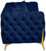 Meridian Furniture - Kingdom Velvet Sofa in Navy - 695Navy-S - GreatFurnitureDeal