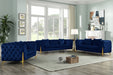 Meridian Furniture - Kingdom Velvet Sofa in Navy - 695Navy-S - GreatFurnitureDeal