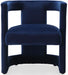 Meridian Furniture - Blair Velvet Dining-Accent Chair in Navy - 530Navy - GreatFurnitureDeal