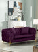Meridian Furniture - Kingdom Velvet Loveseat in Purple - 695Purple-L - GreatFurnitureDeal