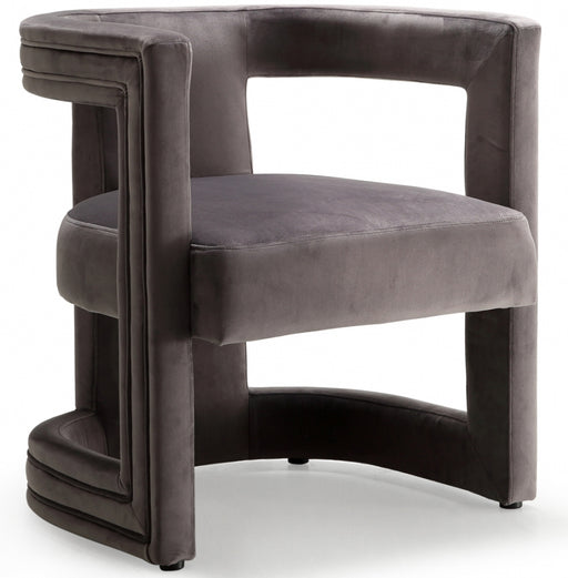 Meridian Furniture - Blair Velvet Dining-Accent Chair in Grey - 530Grey - GreatFurnitureDeal