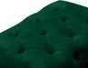 Meridian Furniture - Crescent Velvet Ottoman in Green - 568Green-Ott - GreatFurnitureDeal