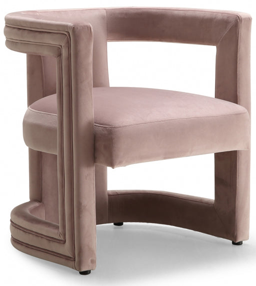 Meridian Furniture - Blair Velvet Dining-Accent Chair in Pink - 530Pink - GreatFurnitureDeal