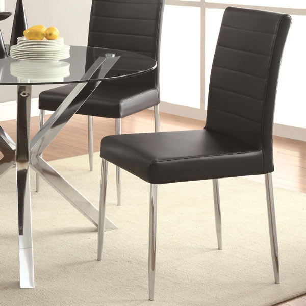 Coaster Furniture - Vance Black Upholstered Side Chair Set of 4 - 120767BLK - GreatFurnitureDeal