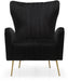 Meridian Furniture - Opera Velvet Accent Chair in Black - 532Black - GreatFurnitureDeal