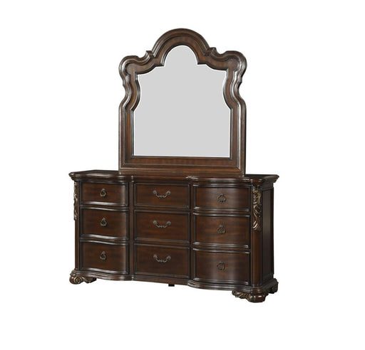 Homelegance - Royal Highlands Dresser and Mirror in Rich Cherry - 1603-5-6 - GreatFurnitureDeal