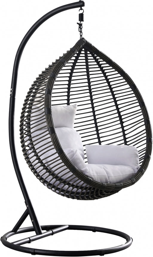 Meridian Furniture - Tarzan Outdoor Patio Swing Chair in Dark Grey - 332 - GreatFurnitureDeal