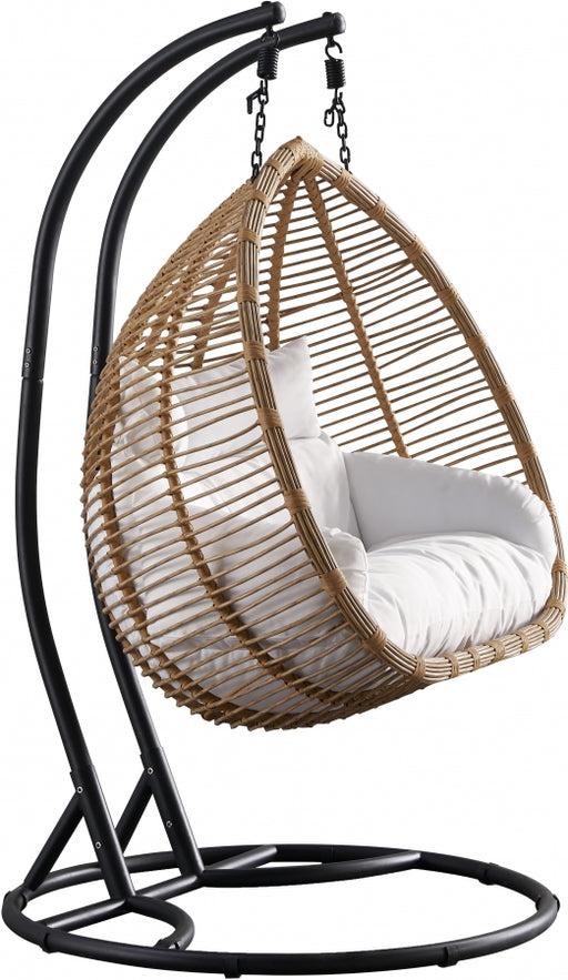 Meridian Furniture - Tarzan Outdoor Patio Swing Chair in Natural - 335 - GreatFurnitureDeal