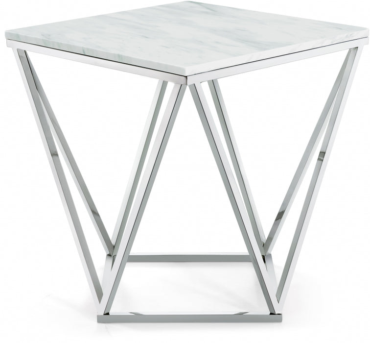 Meridian Furniture - Skyler 3 Piece Occasional Table Set in Chrome - 244-3SET