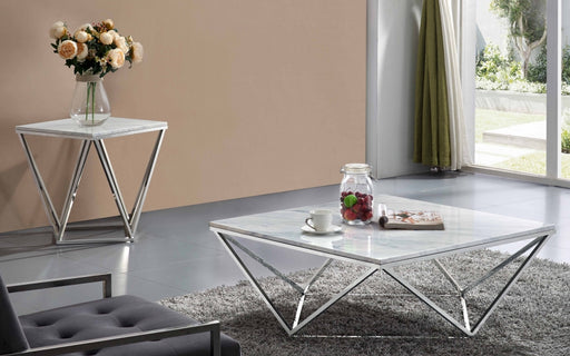 Meridian Furniture - Skyler End Table in Chrome - 244-E - GreatFurnitureDeal