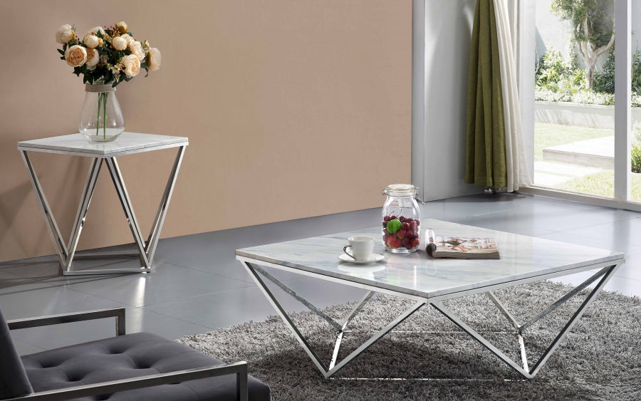 Meridian Furniture - Skyler Coffee Table in Chrome - 244-C