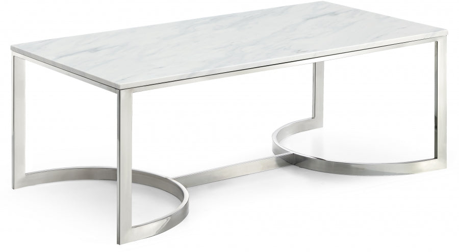Meridian Furniture - Copley Coffee Table in Chrome - 245-C - GreatFurnitureDeal