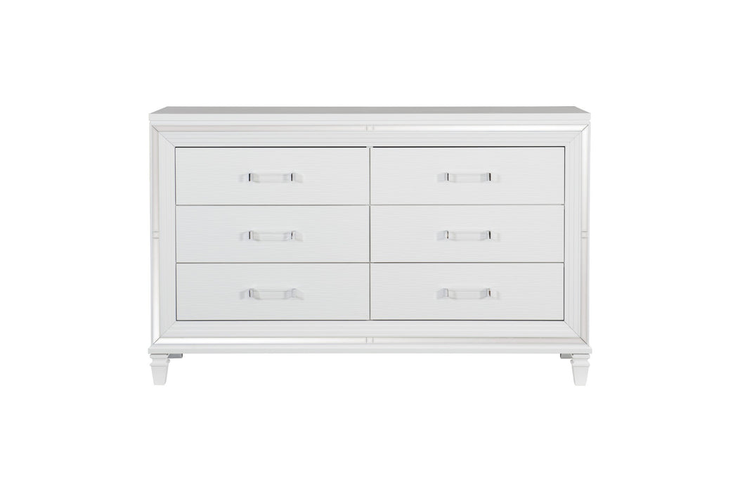 Homelegance - Tamsin Dresser with Mirror in White - 1616W-6 - GreatFurnitureDeal