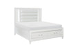 Homelegance - Tamsin Queen Platform Bed with LED Lighting and Footboard Storage in White - 1616W-1* - GreatFurnitureDeal