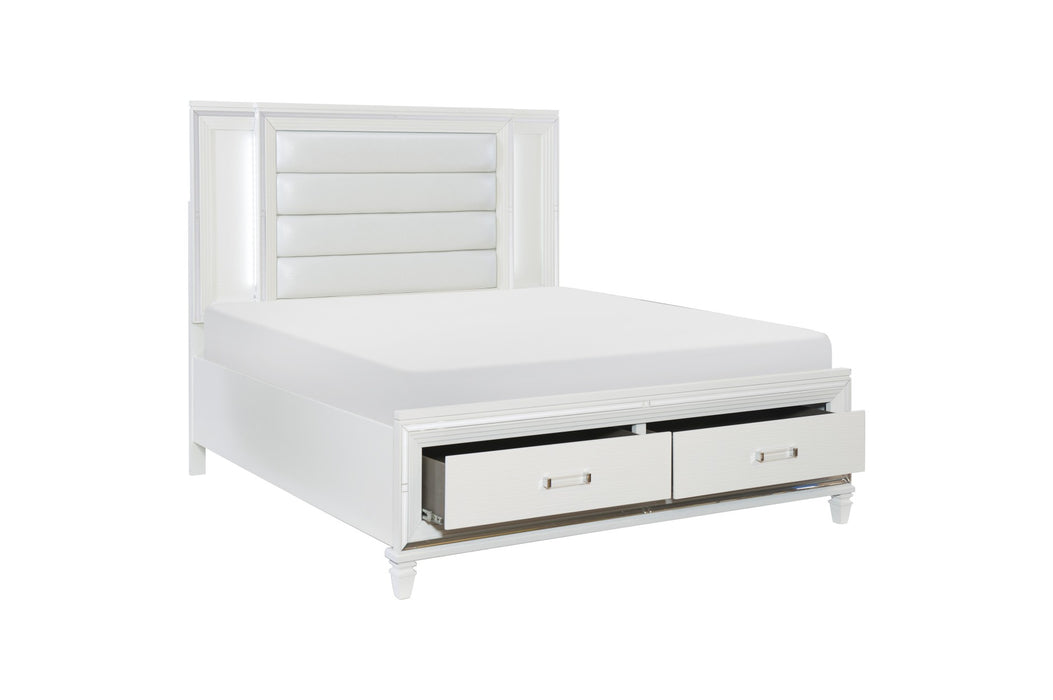 Homelegance - Tamsin 3 Piece Queen Platform Bedroom Set in White - 1616W-1-3SET - GreatFurnitureDeal