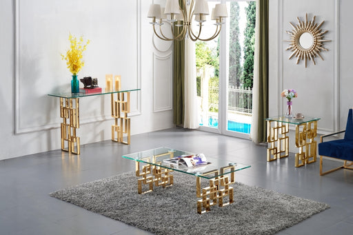 Meridian Furniture - Pierre Coffee Table in Gold - 214-C - GreatFurnitureDeal