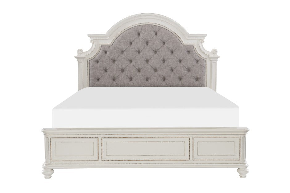 Homelegance - Baylesford California King Bed in Antique White - 1624KW-1CK* - GreatFurnitureDeal