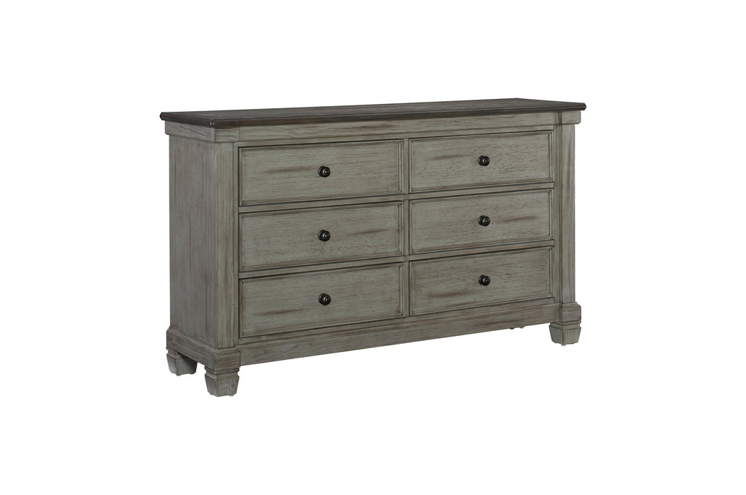 Homelegance - Weaver Dresser with Mirror in Antique Gray - 1626GY-6 - GreatFurnitureDeal