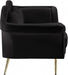 Meridian Furniture - Lips Velvet Loveseat in Black - 607Black-L - GreatFurnitureDeal