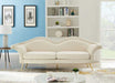 Meridian Furniture - Lips Velvet Sofa in Cream - 607Cream-S - GreatFurnitureDeal