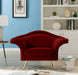 Meridian Furniture - Lips Velvet Chair in Red - 607Red-C - GreatFurnitureDeal
