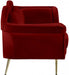 Meridian Furniture - Lips Velvet Loveseat in Red - 607Red-L - GreatFurnitureDeal