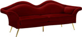 Meridian Furniture - Lips Velvet Sofa in Red - 607Red-S - GreatFurnitureDeal