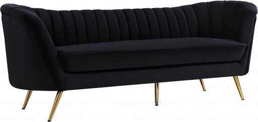 Meridian Furniture - Margo Velvet Sofa in Black - 622Black-S - GreatFurnitureDeal