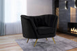Meridian Furniture - Margo 3 Piece Living Room Set in Black -  622Black-S-3SET - GreatFurnitureDeal