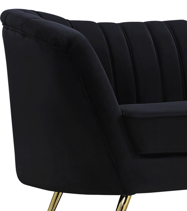Meridian Furniture - Margo 3 Piece Living Room Set in Black -  622Black-S-3SET - GreatFurnitureDeal