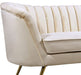 Meridian Furniture - Margo Velvet Loveseat in Cream - 622Cream-L - GreatFurnitureDeal