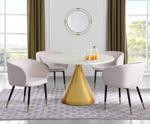 Meridian Furniture - Emery Dining Table in Gold - 885-T - GreatFurnitureDeal