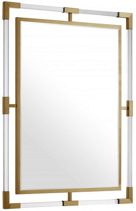 Meridian Furniture - Ghost Mirror in Gold - 451-M