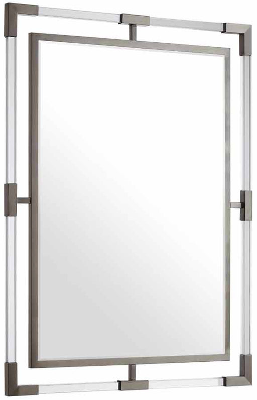 Meridian Furniture - Ghost Mirror in Brushed Silver - 452-M - GreatFurnitureDeal